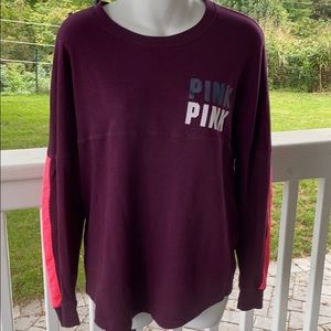 PINK maroon & pink long sleeved shirt